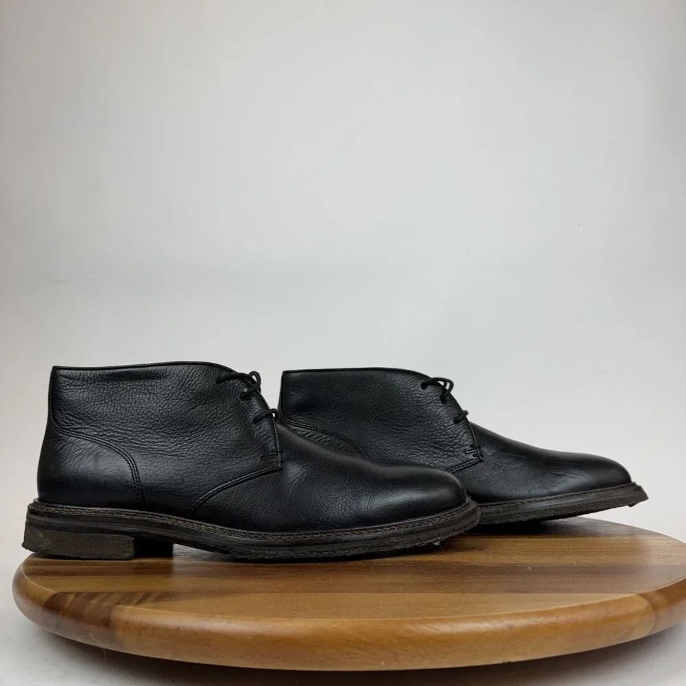 Mens Johnston & Murphy Calder Black Leather Comfort Formal Chukka Boots Size 9 M